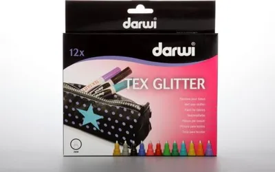 Obrázek produktu pro TEX GLITTER fixy na textil sada 12 x 6 ml
