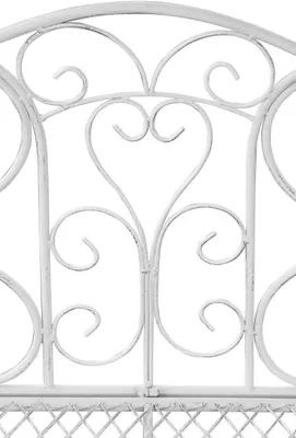 Produktbild von Gartenbank Tara, antik weiß, 2-Sitzer, Maße: 113 cm Breite, 89 cm Höhe, 47 cm Tiefe
