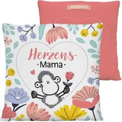 Produktbild von Plüschkissen Motiv 'Herzensmama'