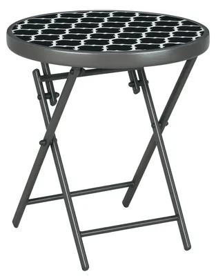 Produktbild von Outsunny Beistelltisch klappbar, Klapptisch Outdoor, Gartentisch für Terrasse