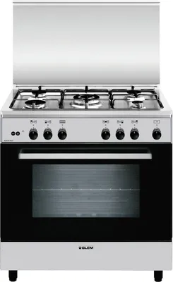 Image de Glem Gas A855GI four et cuisinière Électrique/Gaz Gaz Acier inoxydable