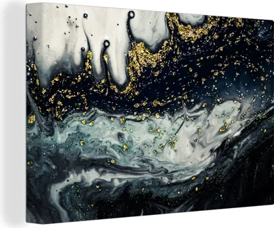 Obrázek produktu pro OneMillionCanvasses® - Obrazy na plátně - 140x90 cm, Mramor - Abstraktní - Zlatá -  Nástěnné dekorace - Fotografie na plátně - Obraz na dřevěném rámu