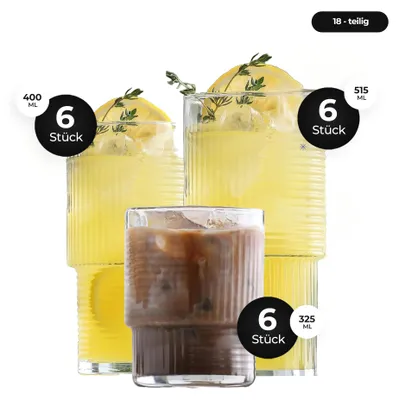 Produktbild von LAV Helen Gläser-Set –18-Teilig (325ml, 400ml, 515ml)