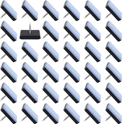 Produktbild von Set mit 50 Teflon-Möbelgleitern, Möbelgleiter mit Nägeln, 25x25mm Nagel-Stuhlgleiter