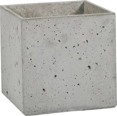 Zdjęcie produktu dla Donica Betonowa Zewnętrzna Na Dwór Z Otworami Zadora BOX S 35x35x35 szary naturalny