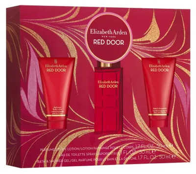 Obrázok produktu pre Sada Elizabeth Arden: Red Door, EdT, pre ženy, 30 ml +  Red Door, hydratačný, telové mlieko, telo, 50 ml +  Red Door, čistiaci, sprchový gél, pre celé telo, všetky typy pleti, 50 ml