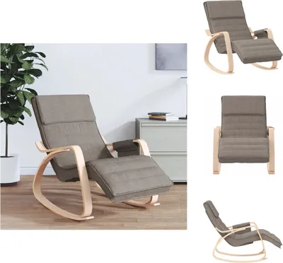 Obrázok produktu pre vidaXL Hojdacie kreslo taupe fabric - Hojdacie kreslá