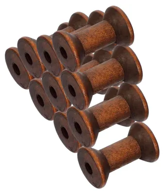 Produktbild von 10 Stück leere Holzspulen für Näharbeiten, Stickerei und Bastelprojekte