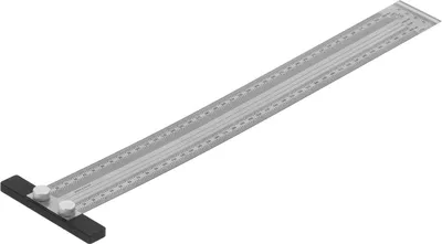 Produktbild von Anreißlineal aus Edelstahl, hochpräzise, für Holzbearbeitung, Markierung und Messung, 400 mm