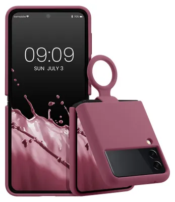 Produktbild von kwmobile Flip Soft Case kompatibel mit Samsung Galaxy Z Flip 3 5G - Silikon Hülle für Foldable Handy - Handyhülle in Dark Rose