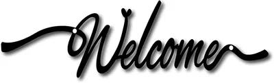 Imagen del producto de Letrero de metal para puerta, diseño "Bienvenido", corte láser, estilo rústico, color