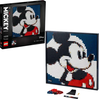 Produktbild von LEGO 31202 Art Disney's Mickey Mouse Set, Poster, Wanddekoration, DIY Puzzle für Erwachsene