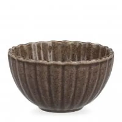 Immagine prodotto di H&H Set 6 Ciotoline Lotus In Stoneware Marrone Cm 11,5