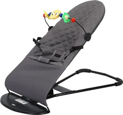 Produktbild von Babywippe, weicher Baumwollstoff, leicht und tragbar, Grau
