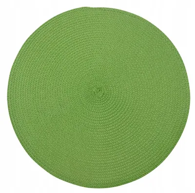 Produktbild von Grüne Tischunterlage aus Kunststoff, rund 38 cm, Platzset für Tischdeko, 1 Stück