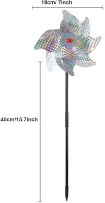 4 Stück 40 cm Vogelscheuche für Balkon und Garten - Taubenvertreiber mit Installationsanleitung