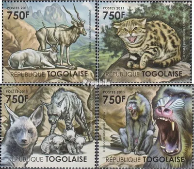 Produktbild von Briefmarken Togo 2011 Mi 4132-4135 (kompl.Ausg.) postfrisch Afrikanische Säugetiere
