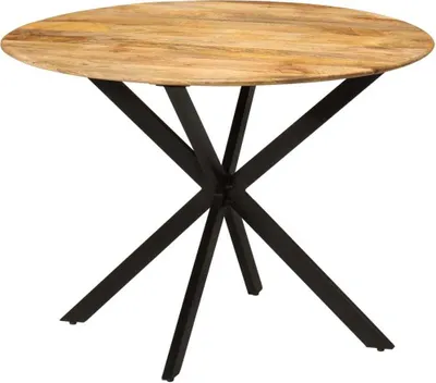 Produktbild von vidaXL Esstisch Ø110x78 cm Massivholz Mango und Stahl