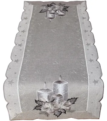 Immagine prodotto di Runner da tavola OLIVIA Candles Christmas poliestere grigio 30 x 70 cm