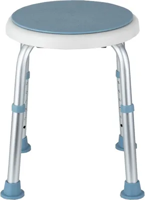 Produktbild von Fiqops Duschhocker Badhocker 360°Drehbarer 136kg - Duschstuhl Duschhilfe Duschsitz Badsitz Höhenverstellbar