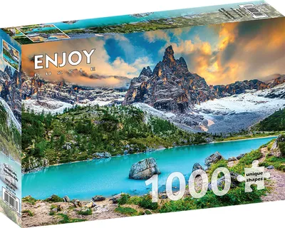 Zdjęcie produktu dla Puzzle 1000 elementów Enjoy – Jezioro Sorapis, Dolomity, Włochy