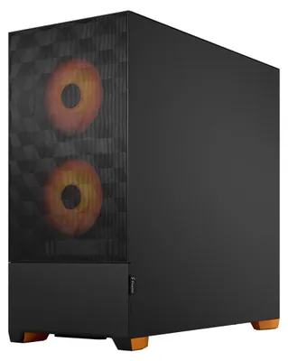 Produktbild von Fractal Design Pop Air, Tower, PC, Schwarz, Orange, ATX, micro ATX, Mini-ITX, Stahl, Gehärtetes Glas, Gaming