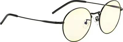 Zdjęcie produktu dla Gunnar Optiks ELLIPSE, Owalny, Klasyka, Czarny, Stal nierdzewna, Bursztyn, 5,1 cm