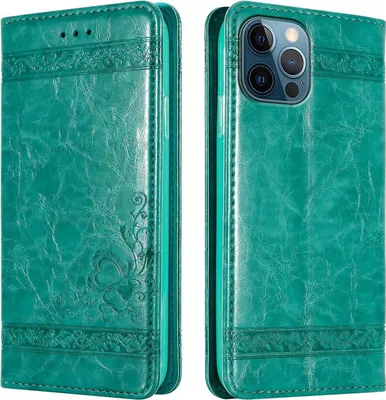 Produktbild von Cadorabo Hülle für Apple iPhone 12 PRO MAX Schutzhülle in Türkis Handyhülle Etui Cover Case Standfunktion