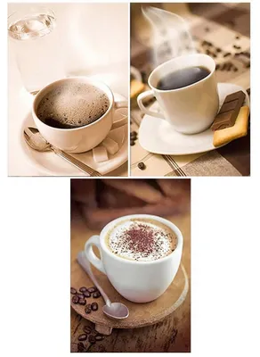 Productafbeelding van Diamantverfset koffieset, 3 stuks, 5D, afbeeldingen van 30x40 cm, voor volwassenen