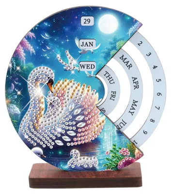 Diamond Painting Mondkalender, 9,5x14,9 cm, ewiger Kalender, DIY