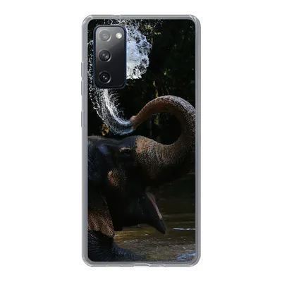 Produktbild von MuchoWow® Handyhülle Schutzhülle Hülle für Samsung Galaxy S20 FE Elefant - Wasser - Rüssel - Tiere - Natur Silikon Softcase Handy Hülle - Abdeckung