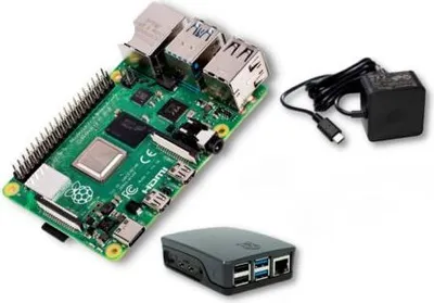 Produktbild von RASPBERRY PI ® Essentials Kit Raspberry Pi® 4 B 1 GB 4 x 1.5 GHz inkl. Netzteil, inkl. Gehäuse
