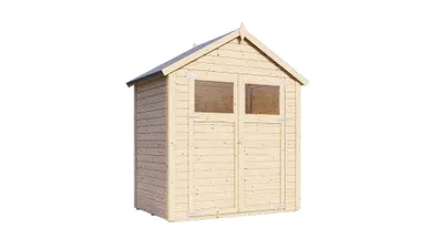 Produktbild von Alpholz Gerätehaus Mollie 191x139cm mit 14mm Wandstärke inkl. Fußboden