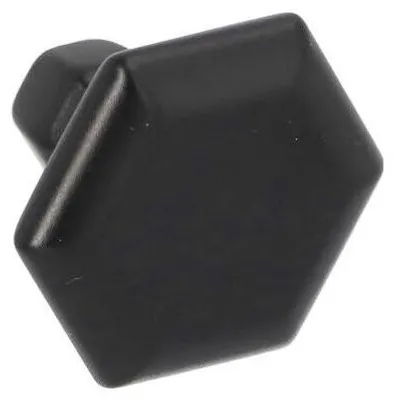 Obrázek produktu pro Kovová úchytka na nábytek, materiál zamak, průměr 35 mm, matný černý lak