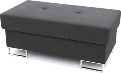 Image de Repose-pieds avec espace de rangement WILFRED – gris 3