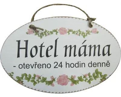 Obrázek produktu pro Dřevěná dekorace na zeď, cedule s nápisem 2314-6 14x23 cm