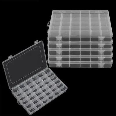Produktbild von Teile-Sammelbox für kleine Teile - transparent - 1 Stück - Kunststoff - 36 Fächer
