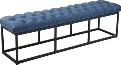 Immagine prodotto di Panca Amun in tessuto nero 150 cm