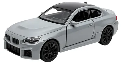 BMW M2 2023 Modellauto aus Metall, Rückzugsmotor, 11,7 cm, grau