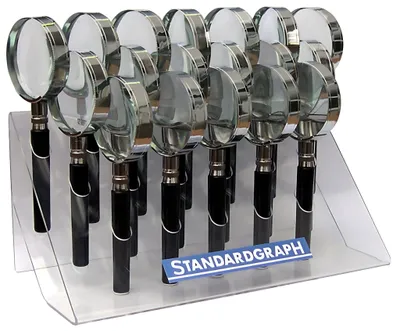 Produktbild von Standardgraph Lupe aus Metall 50 mm, 3-Fach Vergrösserung