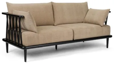 Produktbild von Casa Padrino Luxus Sofa Beige / Schwarz 169,5 cm - Luxus Wohnzimmer Möbel