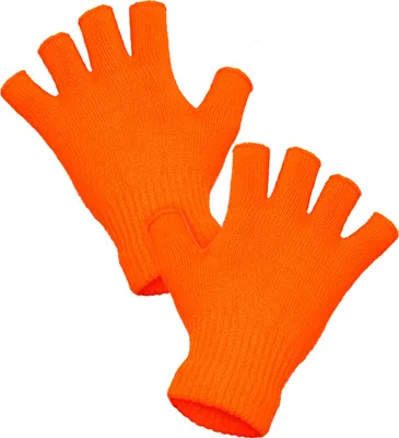 Produktbild von Fingerlose Strickhandschuhe in verschiedenen Farben Neon Orange