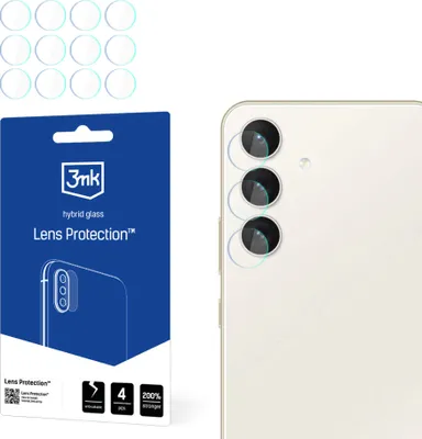 Produktbild von 3mk Hybridglas Lens Protection für Samsung Galaxy S24 Plus Kamera Objektiv Kameralinse 0,16mm 6H (4 Stück)