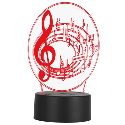 Licht,3D-Farb-LED-Licht,LED-Lampe,Dekorative Lampe,Musikalische Note LED-Licht