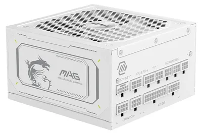 Produktbild von MAG A1000GL PCIE5 WHITE (weiß, 1x 12-Pin High Power GPU, 4x PCIe, Kabelmanagement, 1000 Watt)