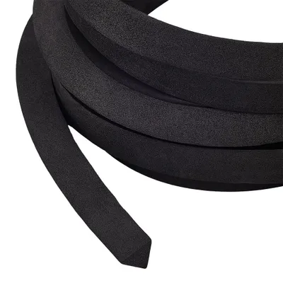 EVA-Schaumstoffstreifen, dreieckig, 5 Stück, 15 mm breit, schwarz