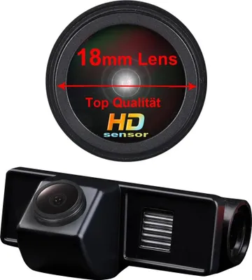 Zdjęcie produktu dla Kamera parkowania, kąt widzenia 120°, kompatybilna z wieloma markami, obiektyw 18MM