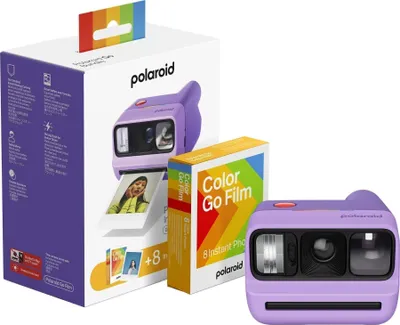 Produktbild von Polaroid Go Generation 3 + Color Film Bundle, Violett, 63,8 mm, 1/500 s, 1 s, 251,9 g, 64,6 mm
