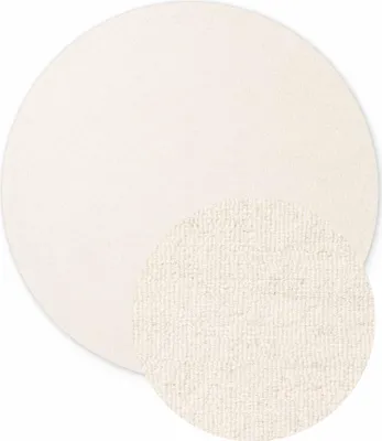 Produktbild von Elle Decoration Bouclé-Teppich Knots, natürlicher Wollteppich uni, Natur Weiß