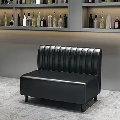 Produktbild von 360Home Gastro Sitzbank Dinerbank Sofa Gastronomiemöbel Cafe Bar Restaurants Hotel Einrichtung Stuhl 120*65*85cm Glänzendes Schwarz【A28-91youlapi】